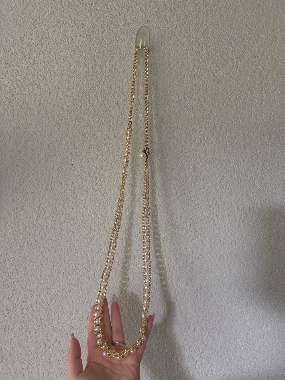 Gold Chain Pearl Belt - Women